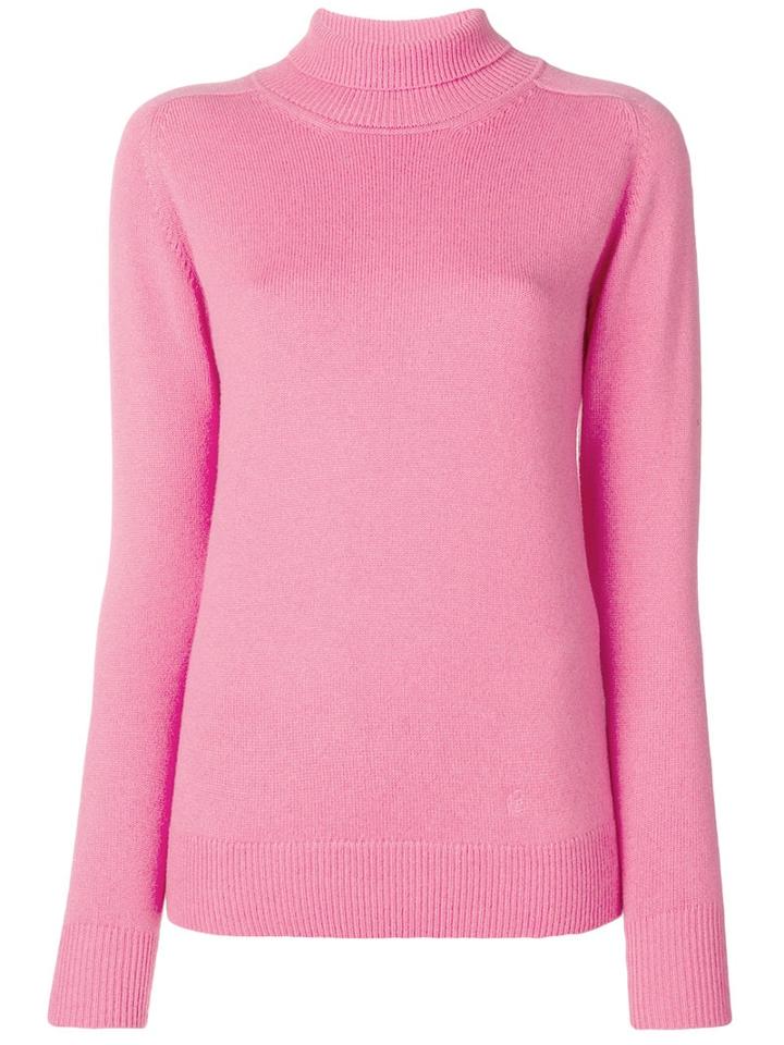 Victoria Beckham Cashmere Roll Neck Jumper - Pink