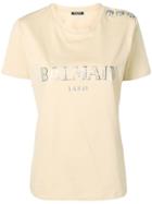 Balmain Logo Print T-shirt - Neutrals