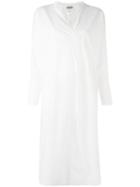 Kristensen Du Nord - Long Sleeved Dress - Women - Cotton/spandex/elastane - 3, White, Cotton/spandex/elastane