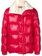 Moncler Logo Patch Down Jacket - Red