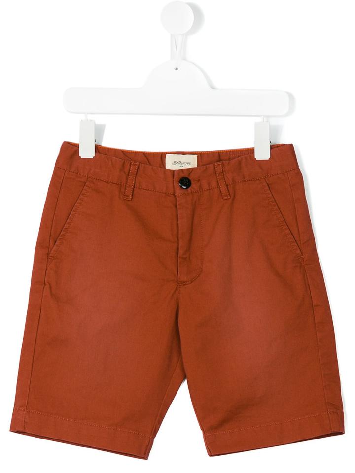 Bellerose Kids - Faded Chino Shorts - Kids - Cotton - 12 Yrs, Yellow/orange