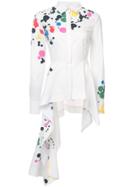 Oscar De La Renta Paint Splash Asymmetric Shirt - White