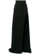 Plein Sud High Slit Floor Length Skirt - Black