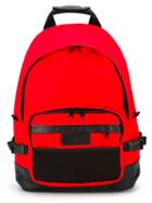 Ami Alexandre Mattiussi Side Buckle Backpack, Red, Polyester/leather
