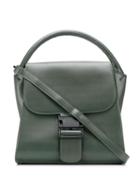 Zucca Buckle Clasp Tote - Green