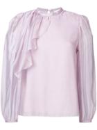 See By Chloé Ruffle Detail Blouse - Pink & Purple