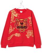 Kenzo Kids Logo Tiger Embroidered Sweatshirt