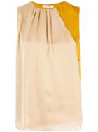 Guild Prime Contrast Fabric Top - Brown