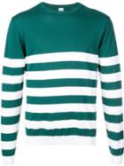 Eleventy Horizontal Striped Jumper - Green