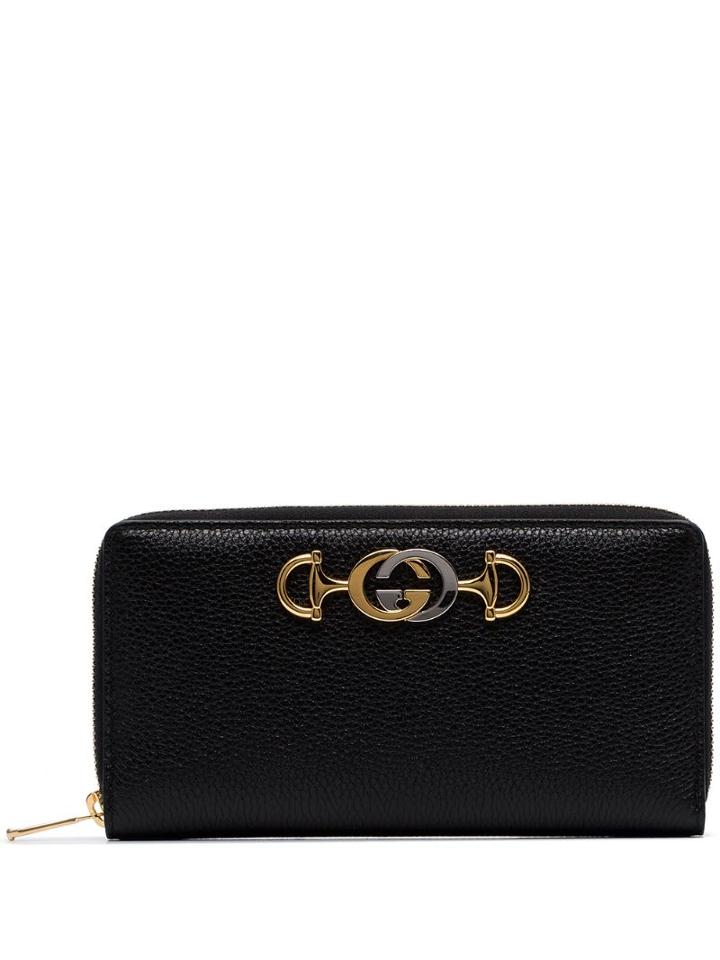 Gucci Zumi Logo-plaque Wallet - Black