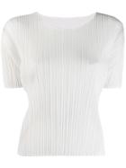 Pleats Please By Issey Miyake Pleated Top - White