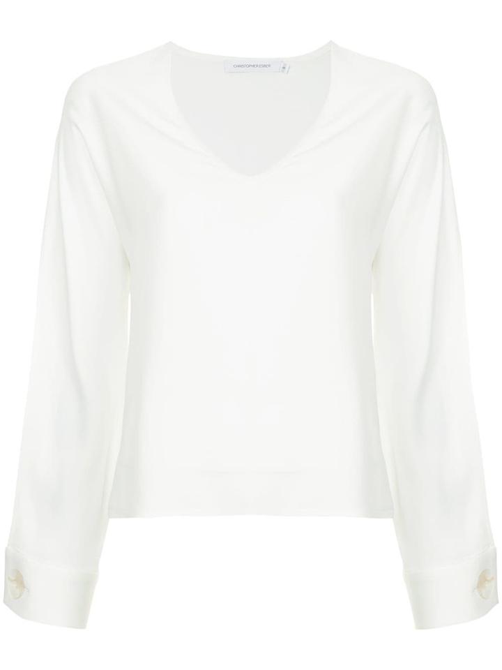 Christopher Esber Loose Longsleeved Blouse - White
