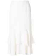 Giambattista Valli Ruffled Skirt - White