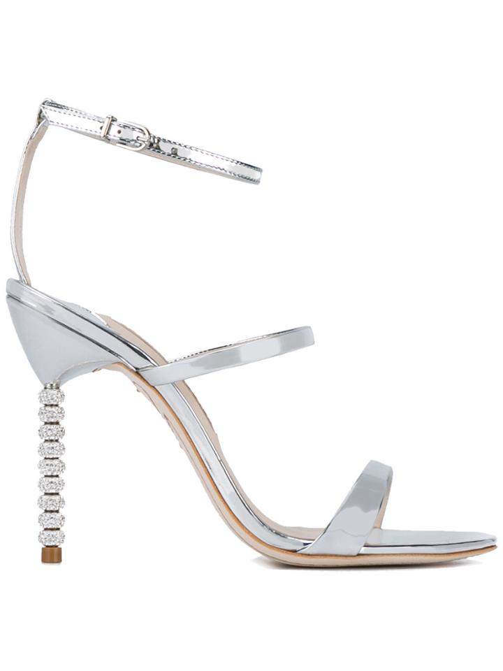 Sophia Webster Silver Leather Rosalind 115 Sandals - Metallic