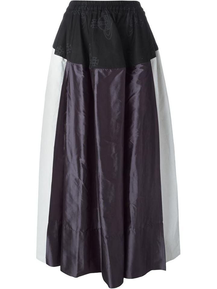 Vivienne Westwood Red Label Panelled Full Skirt, Women's, Size: 44, Black, Silk