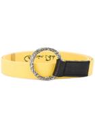 Christian Dada Round Buckle Belt - Yellow & Orange