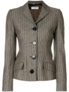 Dolce & Gabbana Pre-owned Fitted Pinstripe Jacket - Brown