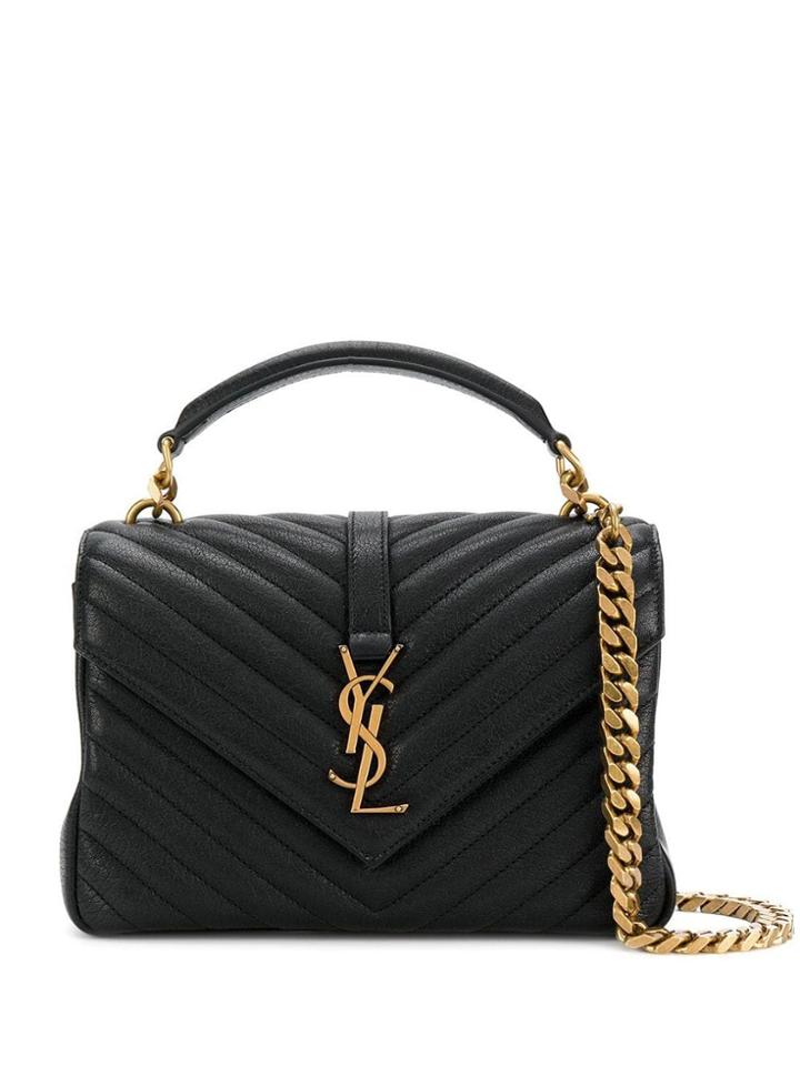 Saint Laurent Medium Collège Shoulder Bag - Black