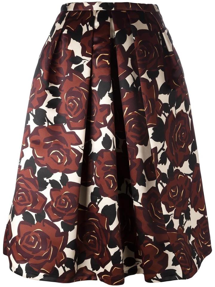 Eggs 'rosen' Skirt, Women's, Size: 40, Brown, Polyester/acetate/viscose