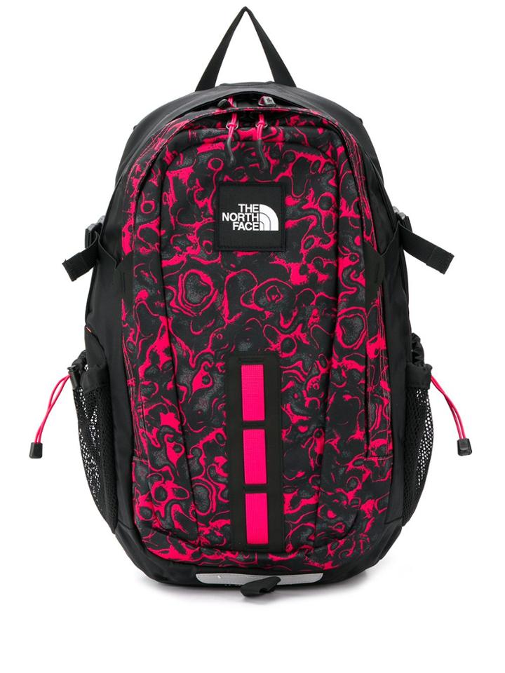 The North Face Logo Embroidered Backpack - Black