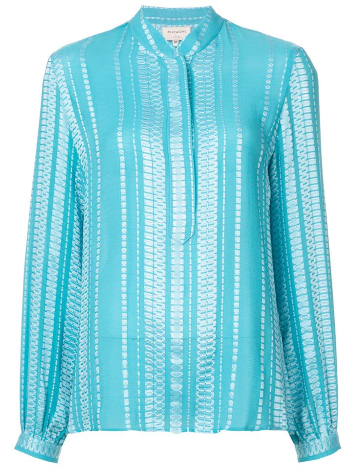 Zeus+dione Hera Patterned Blouse - Blue