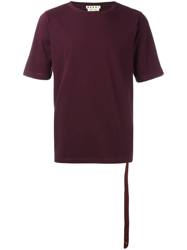 Marni Internal Strap T-shirt, Men's, Size: 52, Brown, Cotton