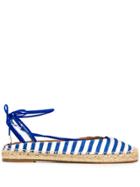 Aquazzura Striped Espadrilles - White