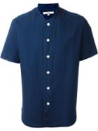 Ymc Woven Stripe Short Sleeve Shirt, Men's, Size: S, Blue, Cotton