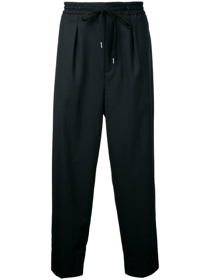 Monkey Time Drawstring Track Pants, Men's, Size: Medium, Black, Polyester/wool