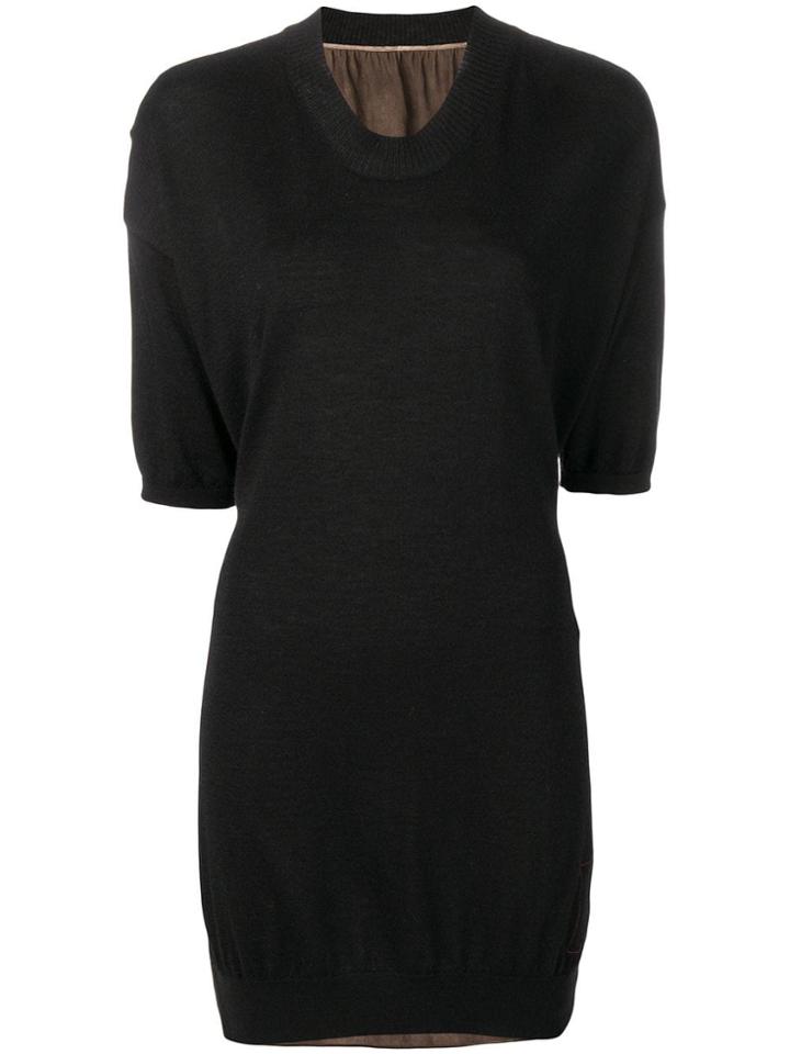 Uma Wang Contrasting Panel Jumper Dress - Black