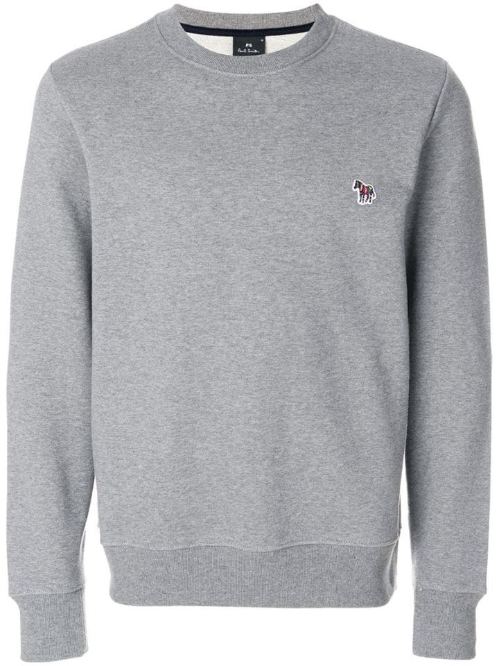 Ps Paul Smith Cycle Stripe Zebra Sweatshirt - Grey
