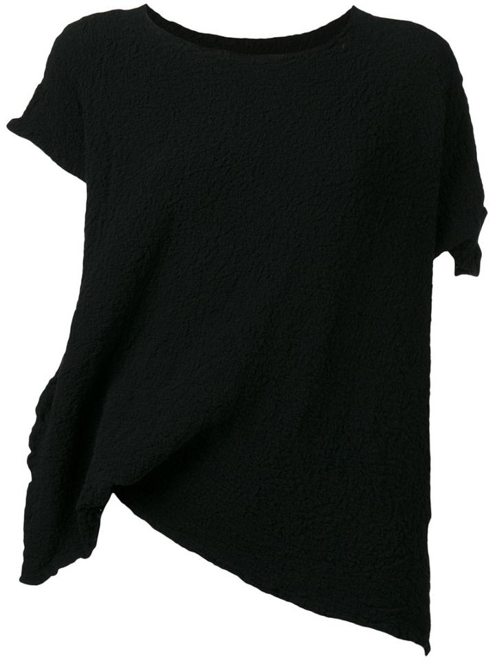 Issey Miyake Cauliflower Shortsleeved Top, Women's, Black, Cotton/polyurethane