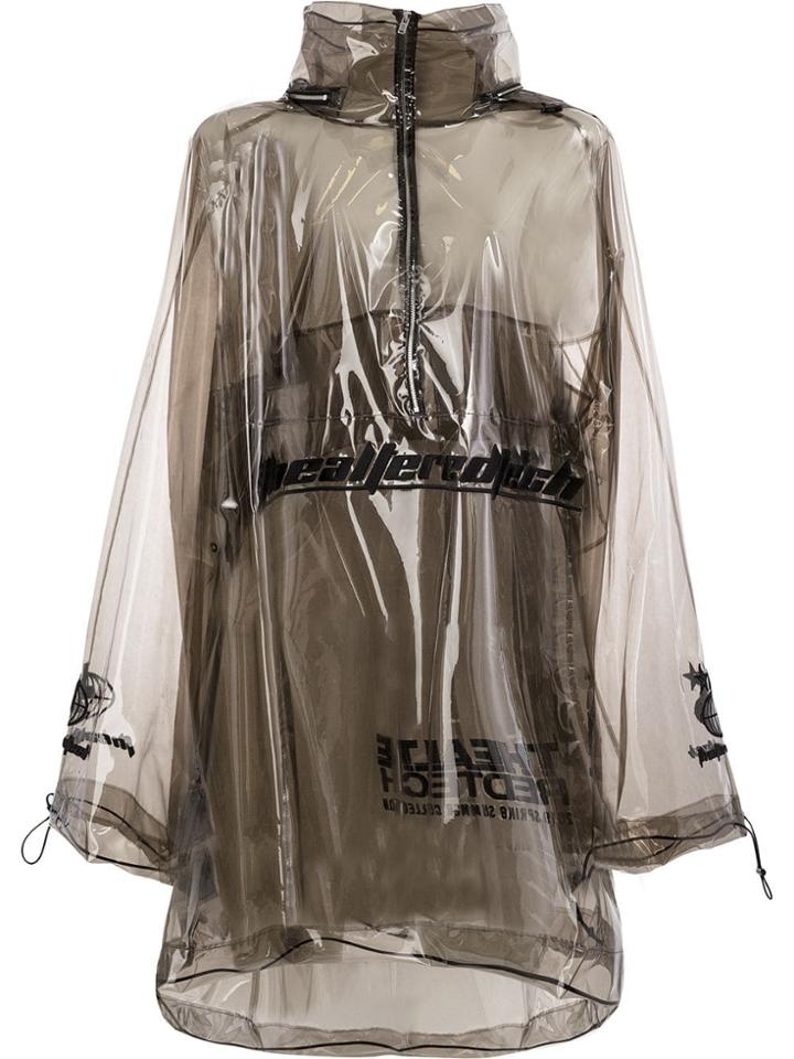 Juun.j Transparent Rain Coat - Black