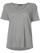 Atm Anthony Thomas Melillo Slub Jersey Boyfriend V-neck Tee - Green