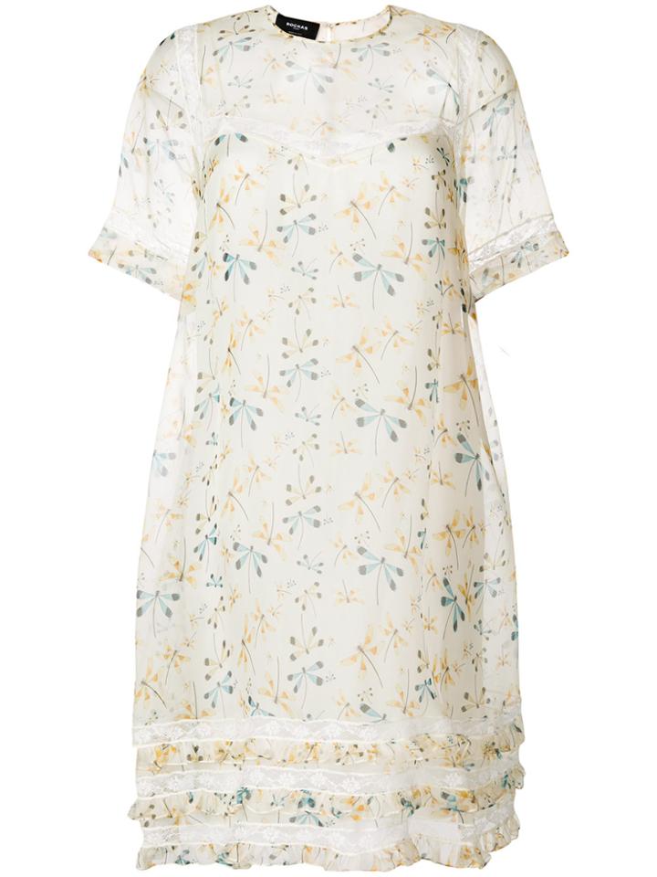 Rochas Floral Print Dress - Multicolour