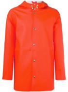 Stutterheim 'stockholm' Hooded Raincoat, Adult Unisex, Size: Large, Yellow/orange, Cotton/polyester/pvc