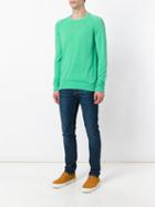 Roberto Collina - Ribbed Trim Sweatshirt - Men - Cotton/polyamide - 54, Green, Cotton/polyamide