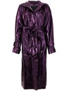 Marc Jacobs Vinyl Trench Coat - Purple