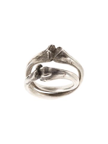 Werkstatt:münchen Cross Bones Ring - Metallic