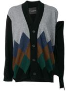 Erika Cavallini Torn Shoulder Cardigan - Black