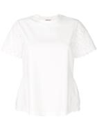 Moncler Maglia Girocollo Crocheted T-shirt - White