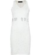 Area Di Barbara Bologna - Words Fitted Dress - Women - Cotton - M, White, Cotton
