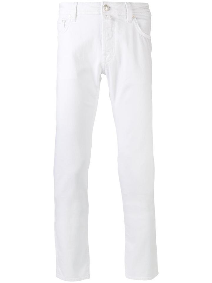 Jacob Cohen Skinny Jeans, Men's, Size: 36, White, Cotton/spandex/elastane