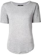 Fadeless Round Neck T-shirt, Women's, Size: M, Grey, Spandex/elastane/rayon