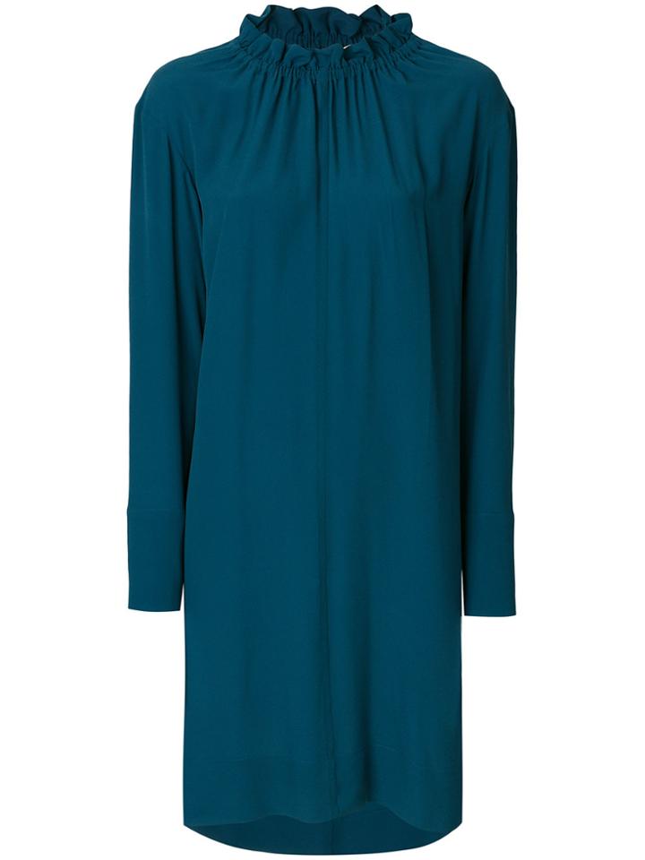 Marni Puckered Crewneck Dress - Blue