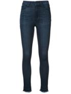 Paige 'hoxton' Frayed Ankle Jeans, Women's, Size: 28, Blue, Cotton/rayon/polyester/spandex/elastane