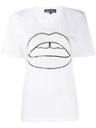 Markus Lupfer Lipstick Embroidered T-shirt - White