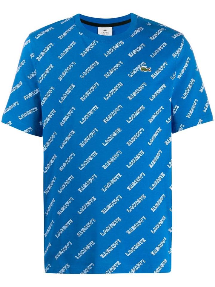 Lacoste Live Logo Print T-shirt - Blue