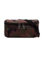 Valentino Military Pink Logo Grid Print Camouflage Cross-body Bag -