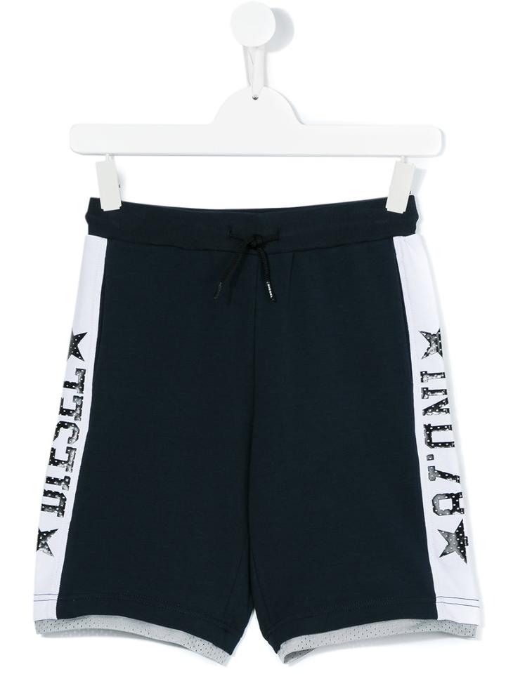 Diesel Kids - Contrast Logo Track Shorts - Kids - Cotton/spandex/elastane - 12 Yrs, Blue